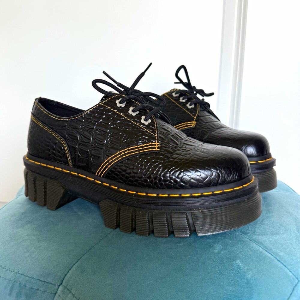 Dr. Martens x Heavn by Marc Jacobs Crocodile Leather oxford Platforms USL 9/UK 7